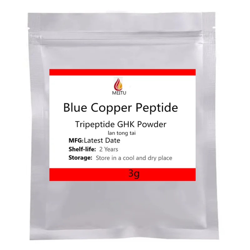 Blue Copper Peptide Powder Tripeptide GHK-Cu Promotes Collagen Production And Anti-aging Cosmetic Raw Materials