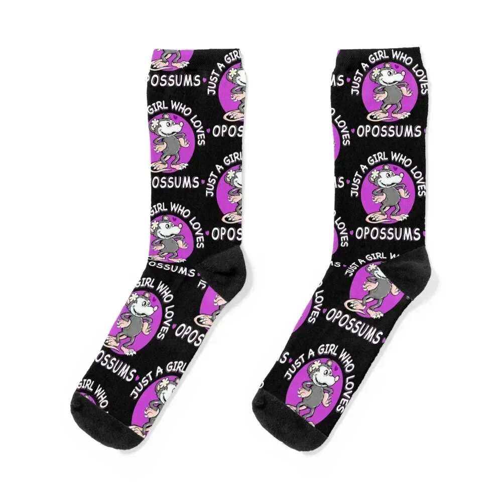 possum lover Just A Girl Who Loves Opossums Socks valentine gift ideas winter thermal Socks Girl Men's