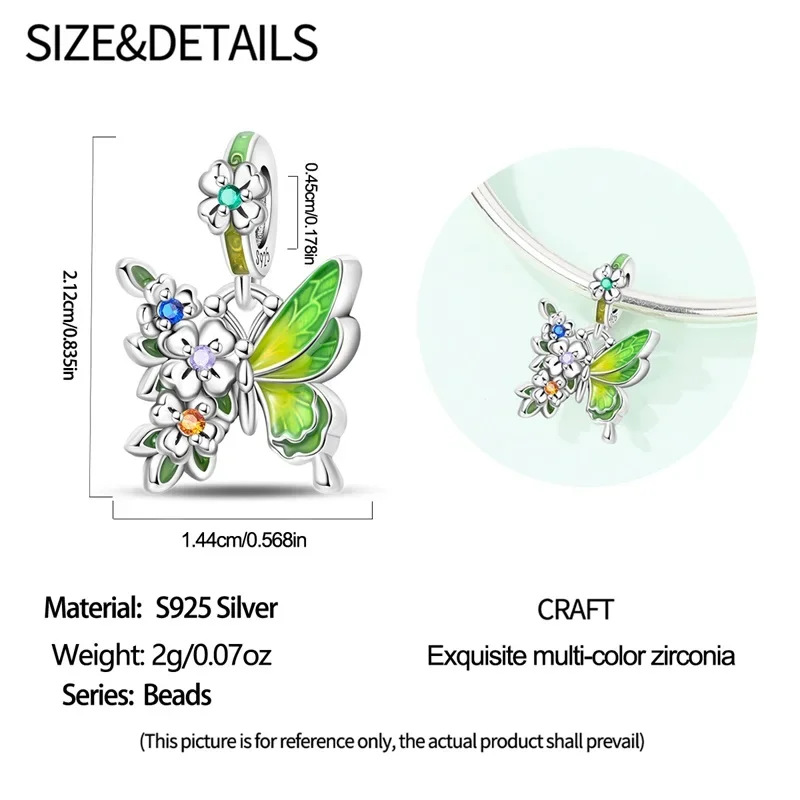 Silver Four-Leaf Clover Charms Beads for DIY