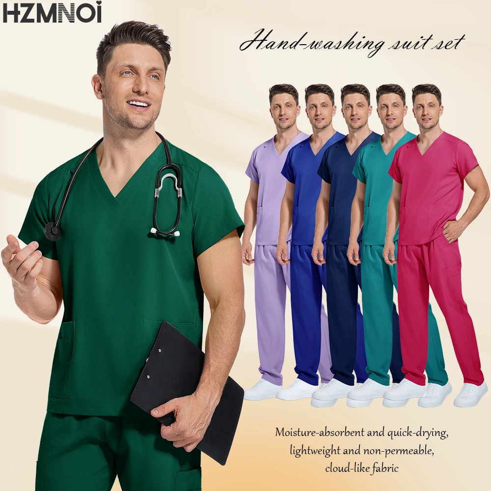 Sei colori unisex a maniche corte farmacia infermiera uniforme medico ospedaliero abbigliamento da lavoro uniformi per chirurgia dentale orale set di scrub medico