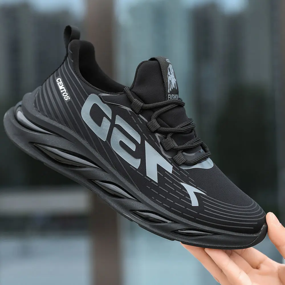Men Casual Sport Shoes Breathable Lightweight Sneakers Outdoor Mesh Black Running Shoes Athletic Jogging Tenis Walking Shoes image 4