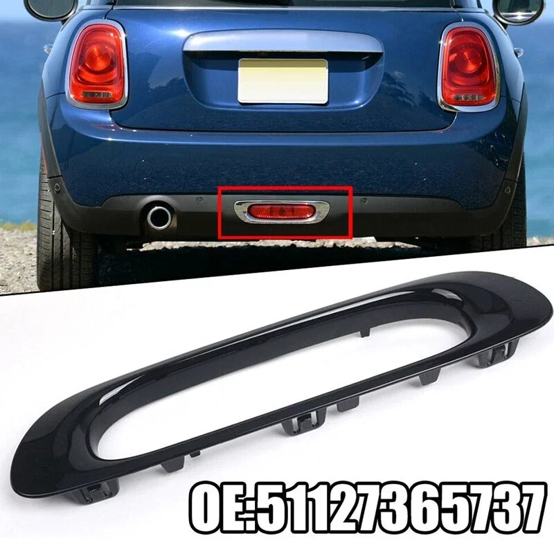 1Pcs Gloss Black ABS Rear Fog Lamp Trim 51127365737 Rear Fog Bar Brake Light Bezel For MINI F55/F56/F57 2013 2014 2015 2016
