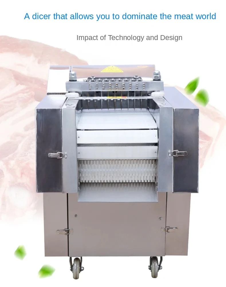 Commercial Automatic Big Capacity Frozen Chicken Meat Fish Pork Rib Poultry Steak and Bone Cube Dicer Cutting Machine for Sale
