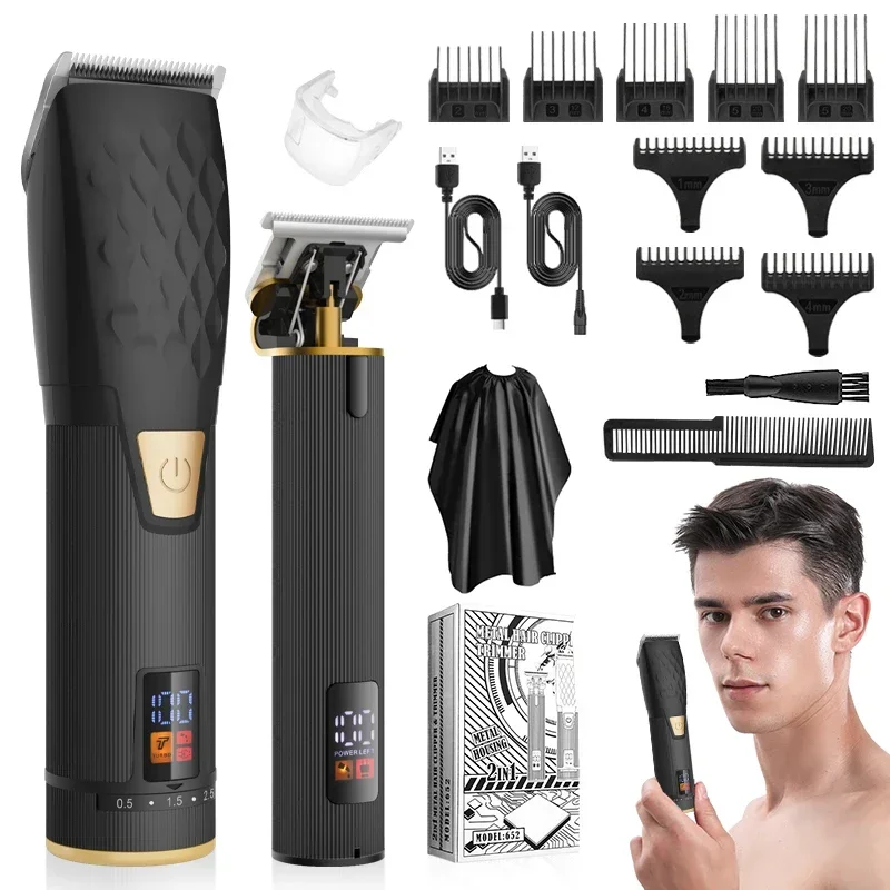 

Resuxi 652 Professional High Power Hair Clipper Set for Men Barber Rechargeable Hair Trimmer Salon T Blade Trimmer Machine Tools