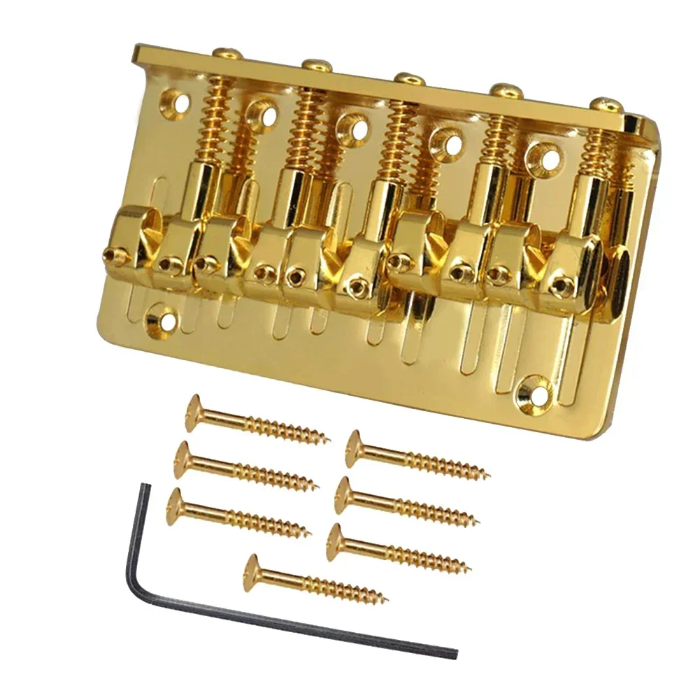 5-String Hardtail Bass Bridge Guitar Saddles Zinc Alloy Electric Bass Parts 87x57x16mm Musical Instrument Guitar Accesseries