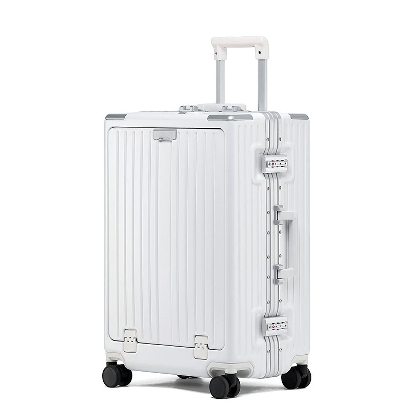 

Commercial customs lock boarding case, male universal wheel front open suitcase