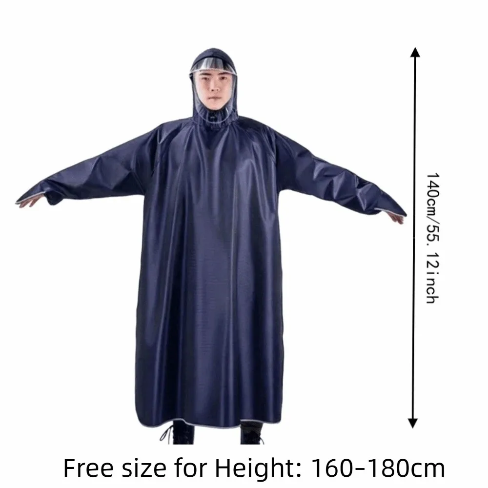 One-Piece Waterproof Rain Poncho Full Body Coverage Hooded Electric Bike Raincoat Windproof Sleeve Design Raincoat Cycling 6