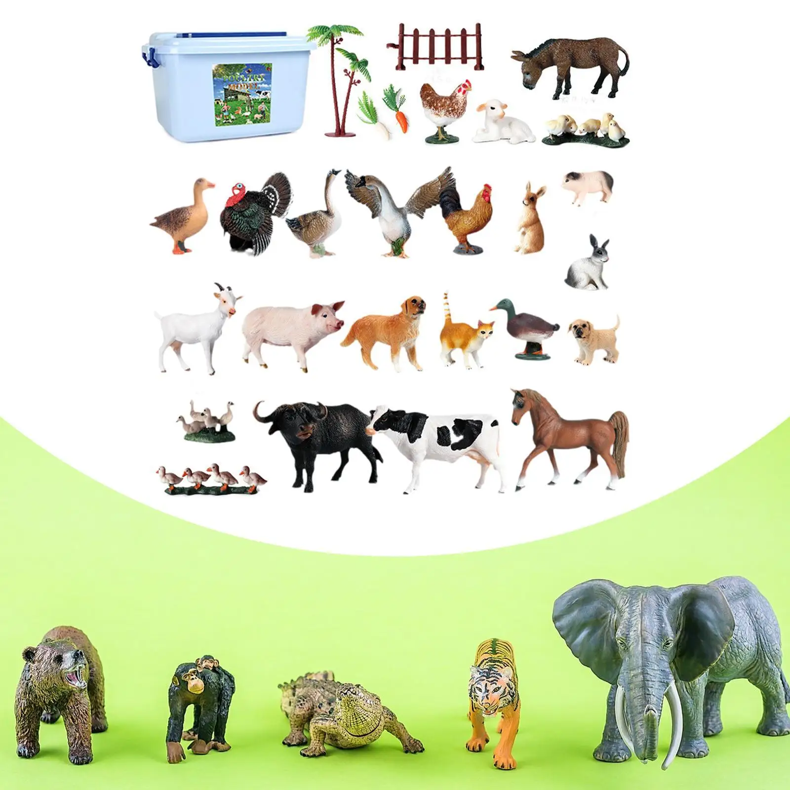 Realistisch dierenspeelset voor feestartikelen, kinderen, jongens en meisjes