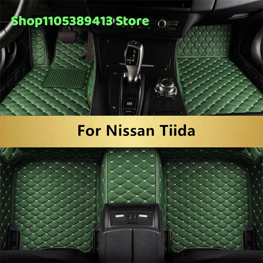 

Artificial Leather Custom Car Floor Mats For Nissan Tiida 2024 2023 2022 2021 2020 2019 Car Mat Accessories Mats Carpets Auto