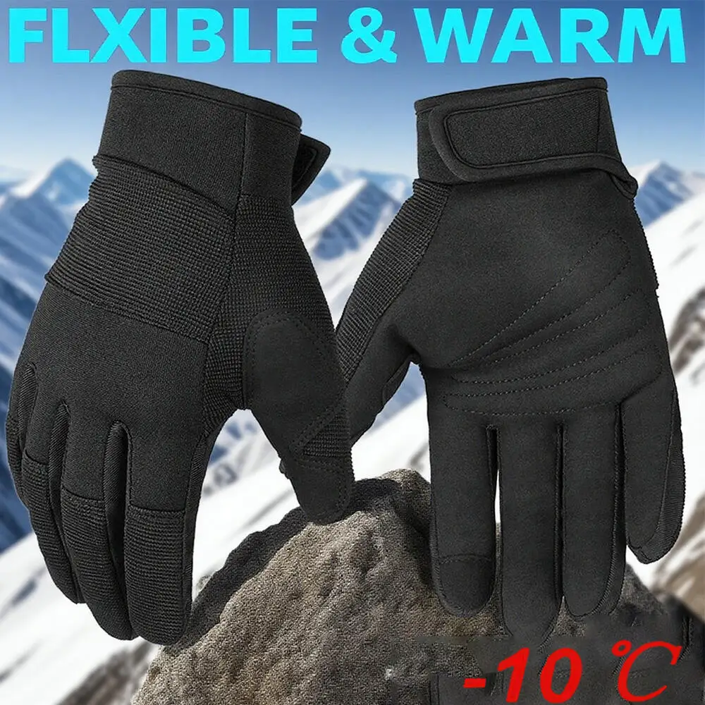 

Зимние нейтральные лыжные перчатки для сноуборда, противоскользящие водонепроницаемые перчатки с сенсорным экраном для езды на мотоцикле, теплые снежные перчатки