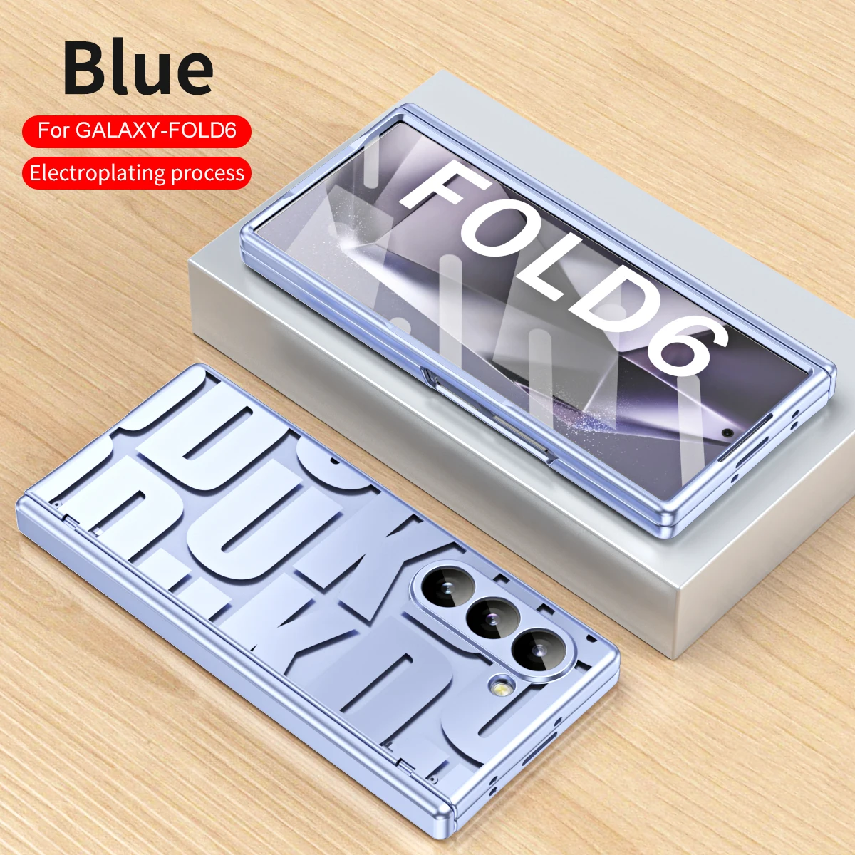 

Модный жесткий чехол с гальваническим покрытием из поликарбоната для Samsung Galaxy Z Fold 6 5 4 3 2 со стеклянной пленкой для экрана