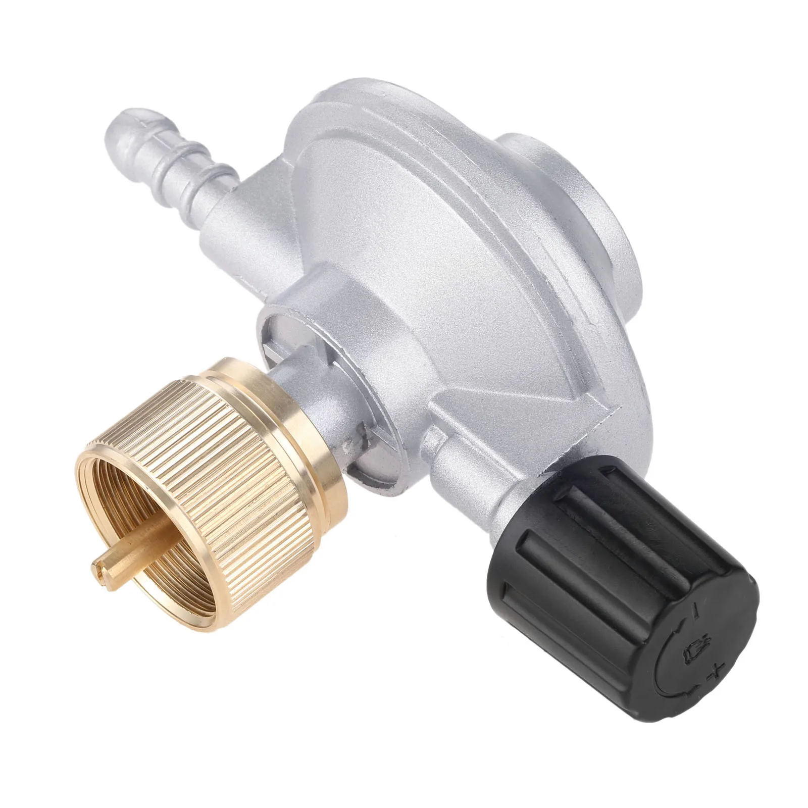 Propane Low Pressure Regulator Ajustable Flow with 8mm Barb Hose Connection Connect 1LB Disposal Bottle Valve for Camping Stove