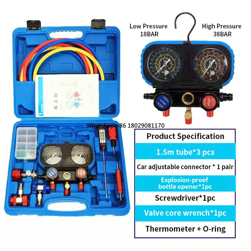 Montage Assistent Airconditioner Koeling R134a Auto Airconditioner Fluoride Gereedschapsset Manometerset