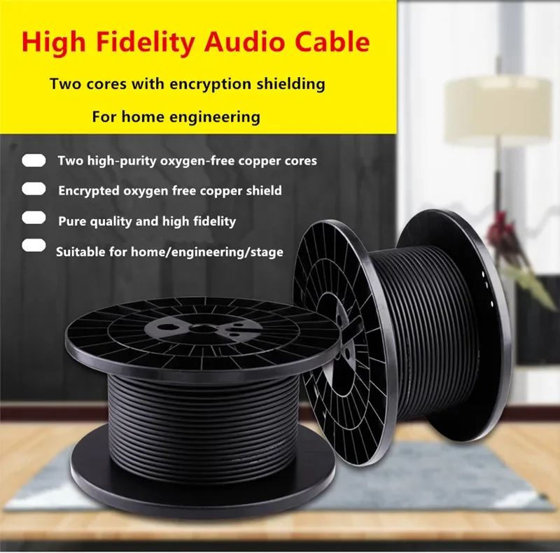 Fever Speaker Wire Audio Cable Line Oxygen Free Copper Engineering Balance For Home Theater Connect 3.5 Jack 6.5 RCA Plug XLR