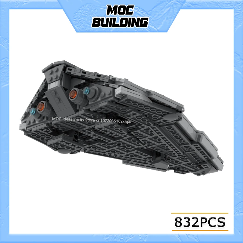 

Строительные блоки MOC, космическая серия, игровая сцена, модель военного корабля, сделай сам, сборка кирпичей, креативный дирижабль, коллекция игрушек, дисплей, рождественский подарок