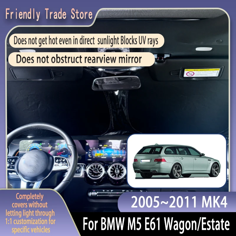 

Front Windshield Sunshade Privacy For BMW M5 E61 estate/wagon 2005~2011 MK4 curtain Car Heat Sun Visor High quality Accessories