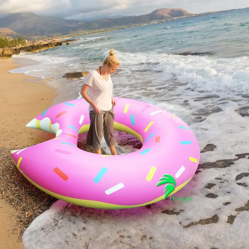 Customized PVC sealing material water floating inflatable sweet swimming ring
