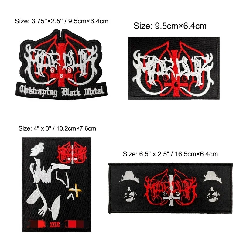 Marduk Black Gold rock band Personalized Patches Black Sexy Embroidery Shirt Tactical Stickers Iron on Transfer for Clothing