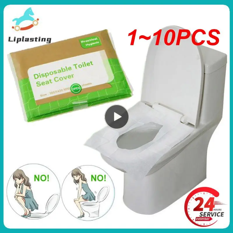 

1~10PCS lot Disposable Toilet Seat Cover Waterproof Safety Travel/Camping Bathroom Accessiories Mat Portable Essential for