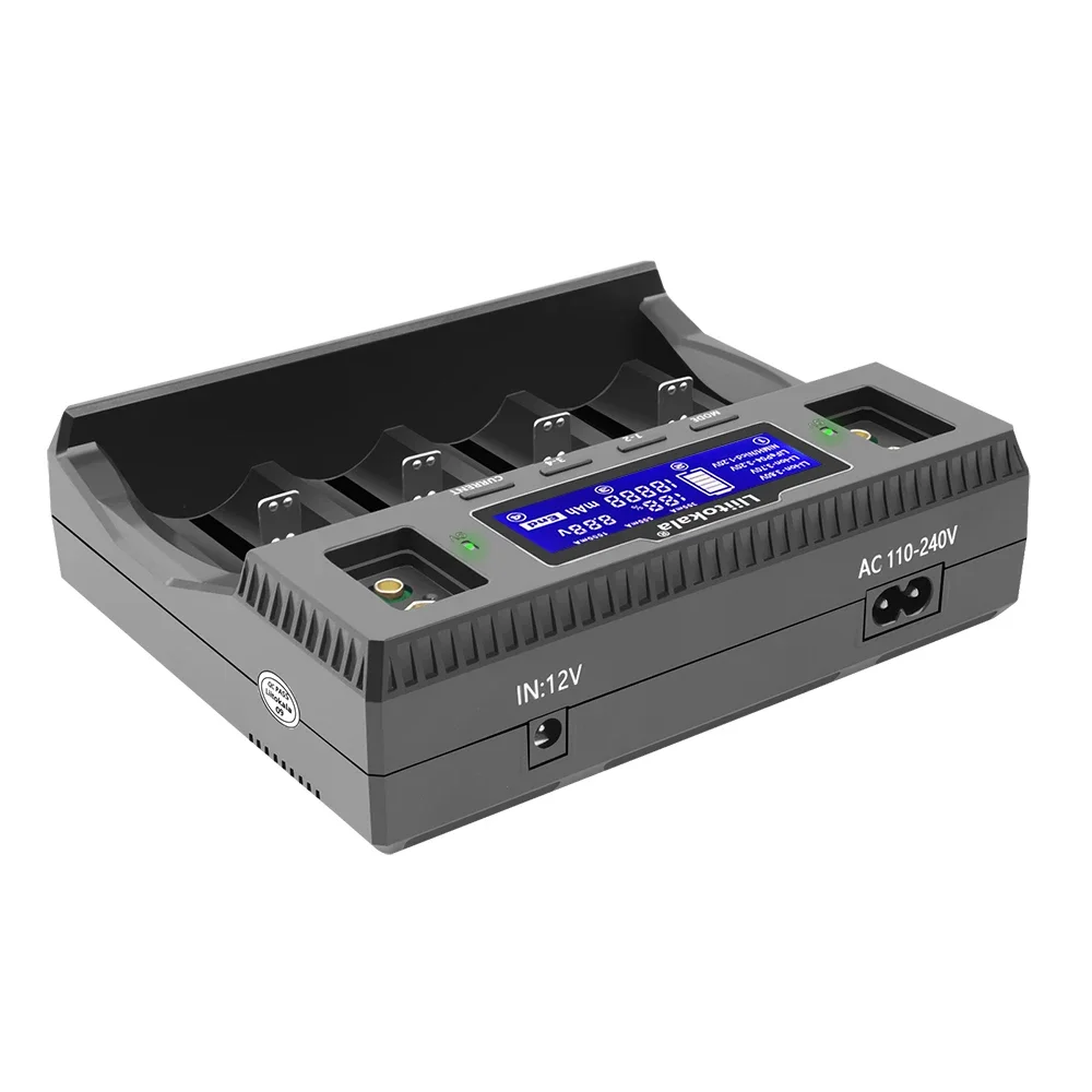 LiitoKala Lii-D4XL 32700 26650 18650 21700 18500 14500 16340 AA AAA 3.2V/3.7V/1.2V/9V Li-Ion Ni-MH Smart Battery Charger