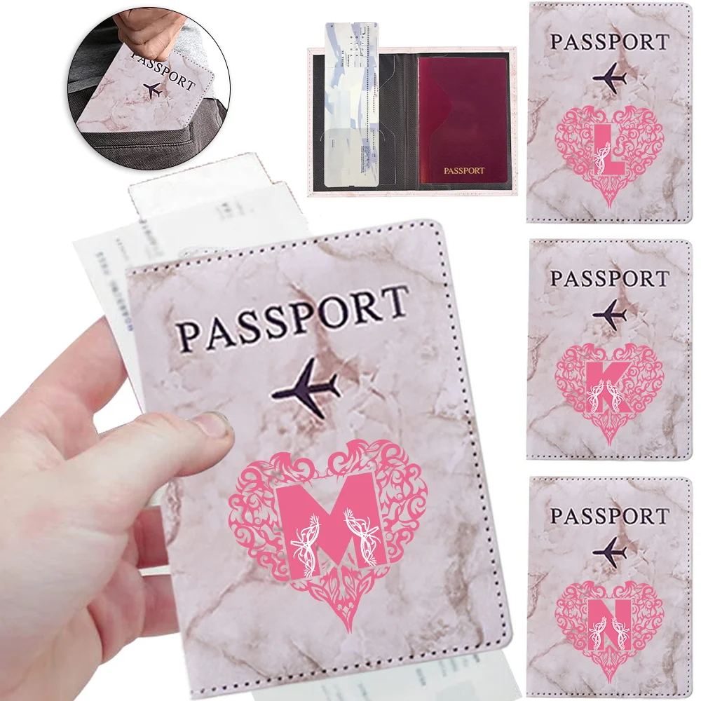 

Love Letter Passport Cover Credit Card Passport Holder Women PU Leather Business Storage Pouch for Long Journeys Flights Gift