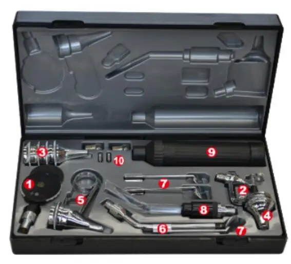 Otolaryngology Diagnostic Set ENT Examination Kit with Surgical Instruments for Ear Nose Throat ENT Analysis