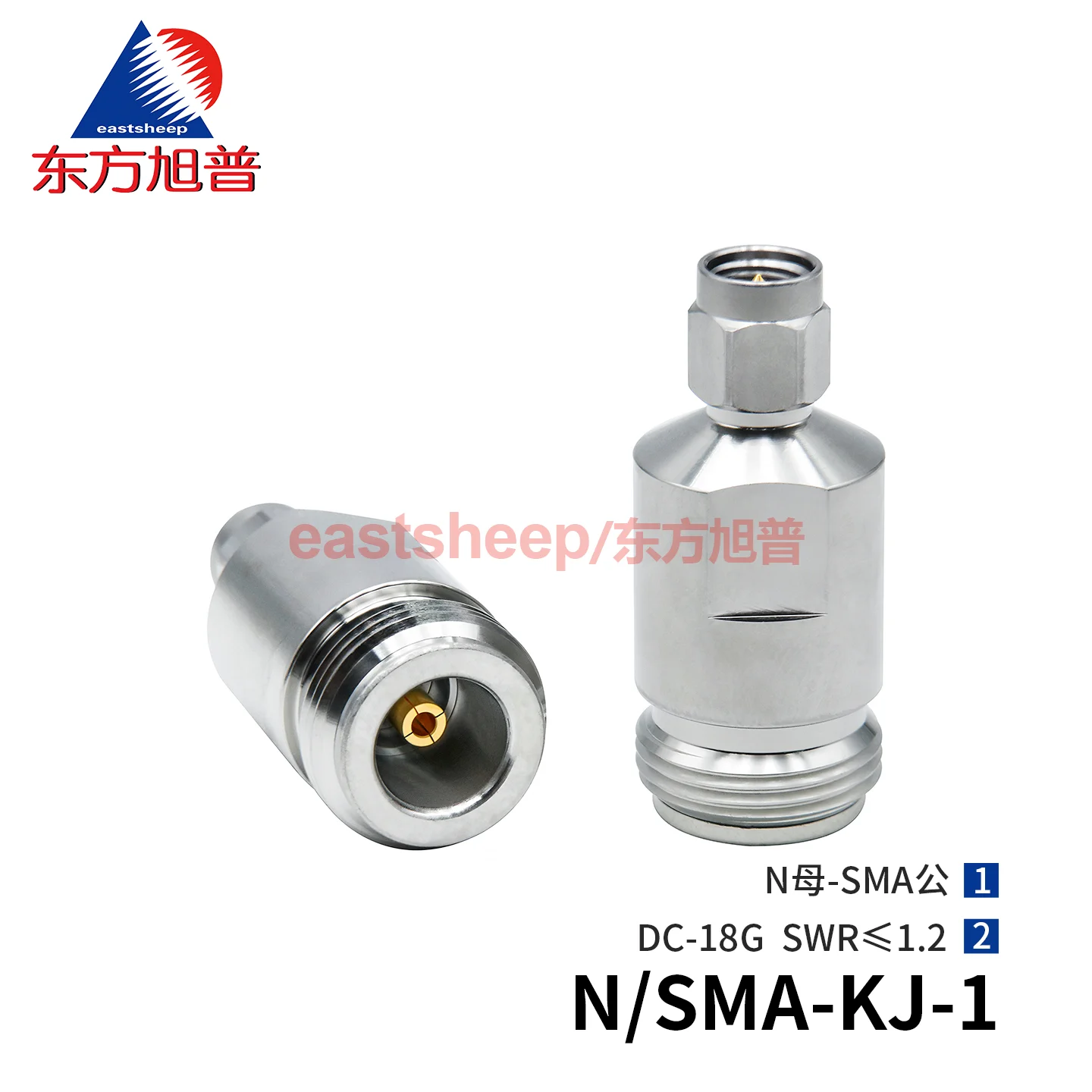 eastsheep RF coaxial high frequency adapter SMA male to N female N/SMA-KJ-1 18G