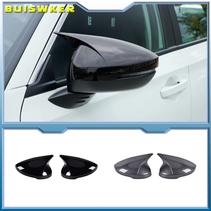 

2 Pieces ABS Plastic Bat Wing Mirror Covers Caps Rearview Mirror Case Cover Gloss Black For Honda Civic 11th 2022