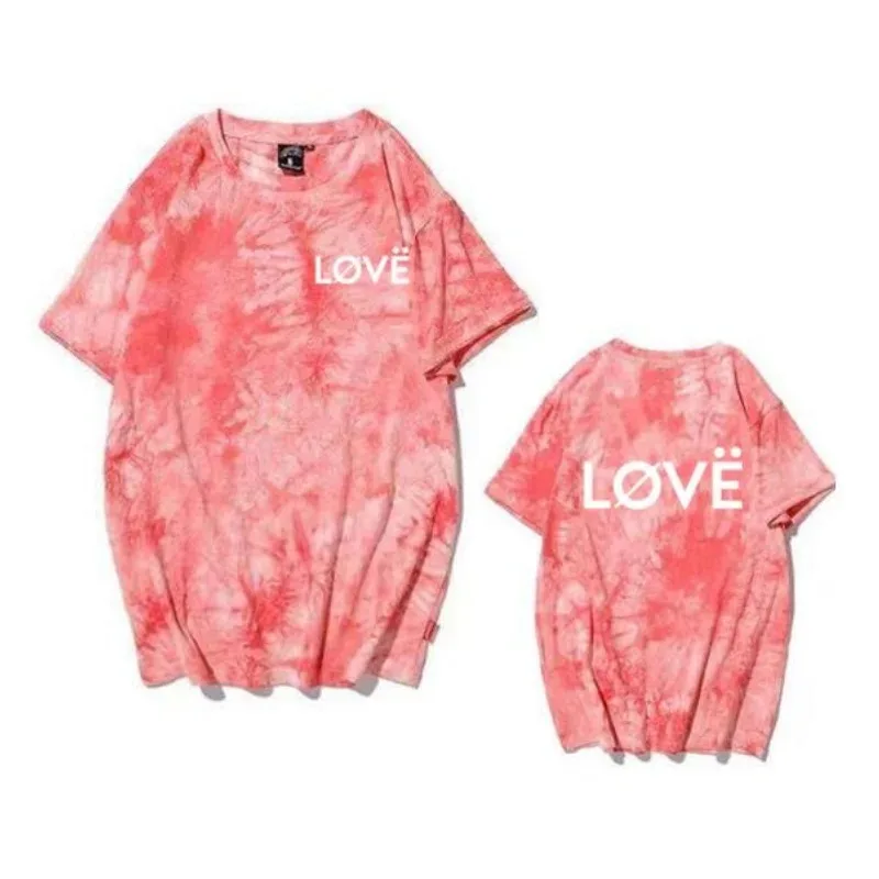 Moda de verão de manga curta engraçado camiseta tshirt tie dye gráfico camisetas streetwear rip aaron carter amor merch t camisa