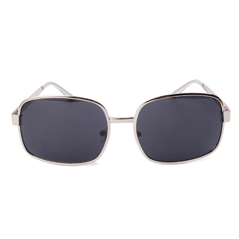 Men's and women's new fashion trend street summer sun shading beach tourism metal round frame gray fashion glasses: with box