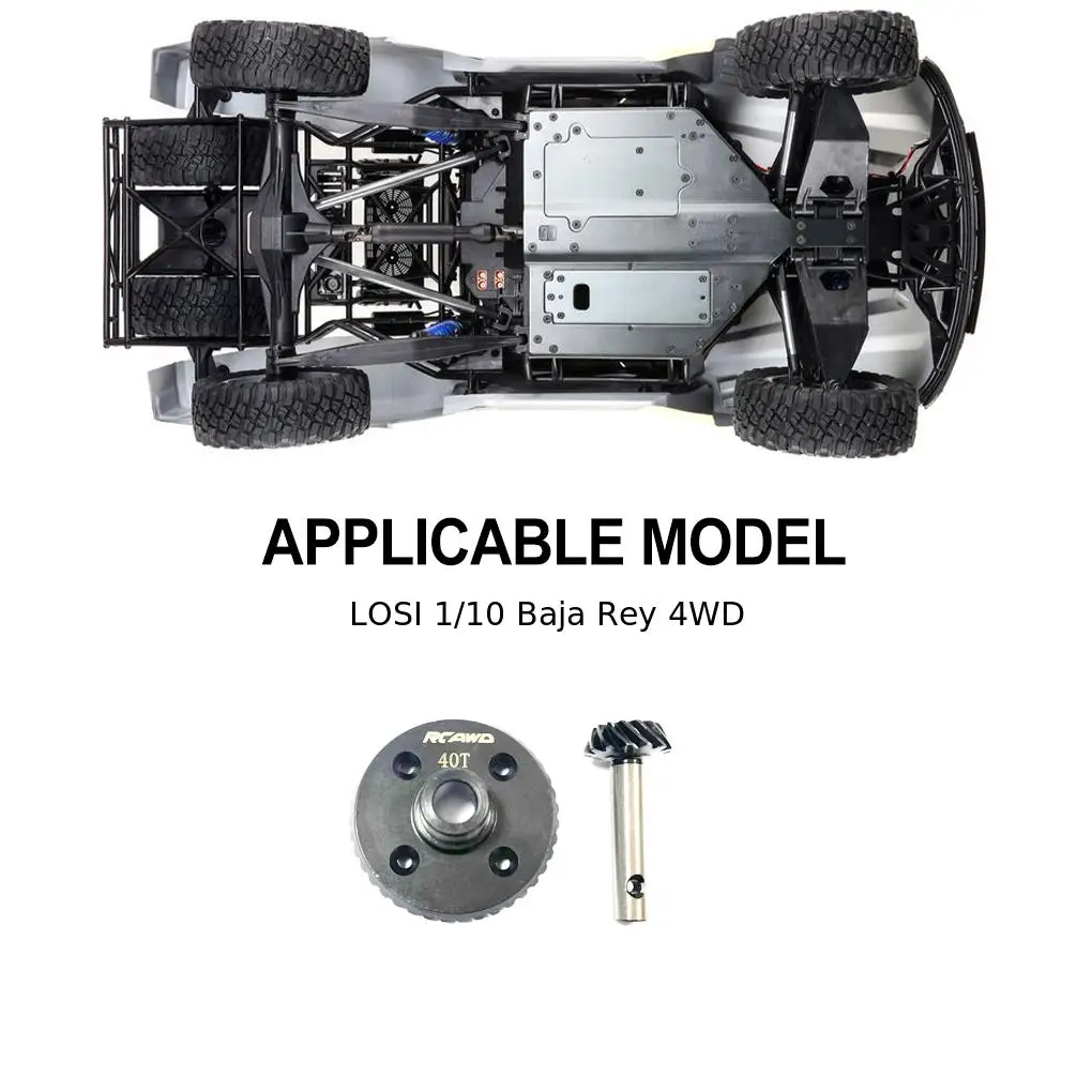 เกียร์อะลูมิเนียมอัลลอยด์แข็ง RCGOFOLLOW 2 ชิ้น สำหรับรถบังคับวิทยุ 1/10 Rc Gear LOSI Baja Rey 4WD อะไหล่รถบังคับวิทยุ อุปกรณ์เสริมรถบังคับวิทยุ