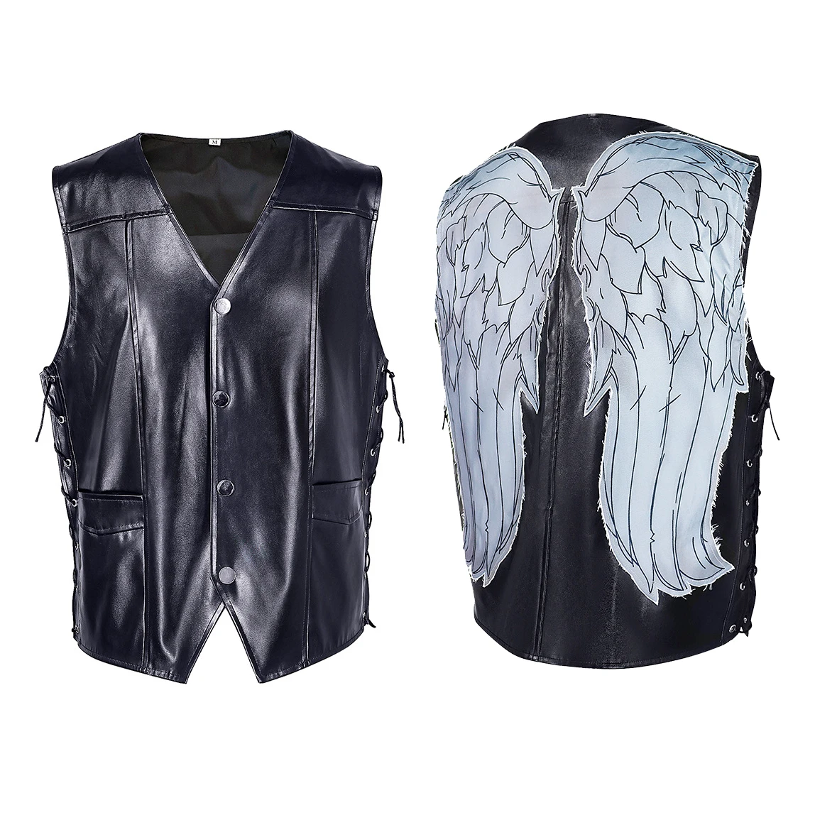 Disfraz de Daryl Dixon, chaleco de Cosplay, chaleco con alas de Ángel, chaqueta de disfraz de Halloween, traje de Carnaval, disfraz para hombres adultos, chaleco de motocicleta