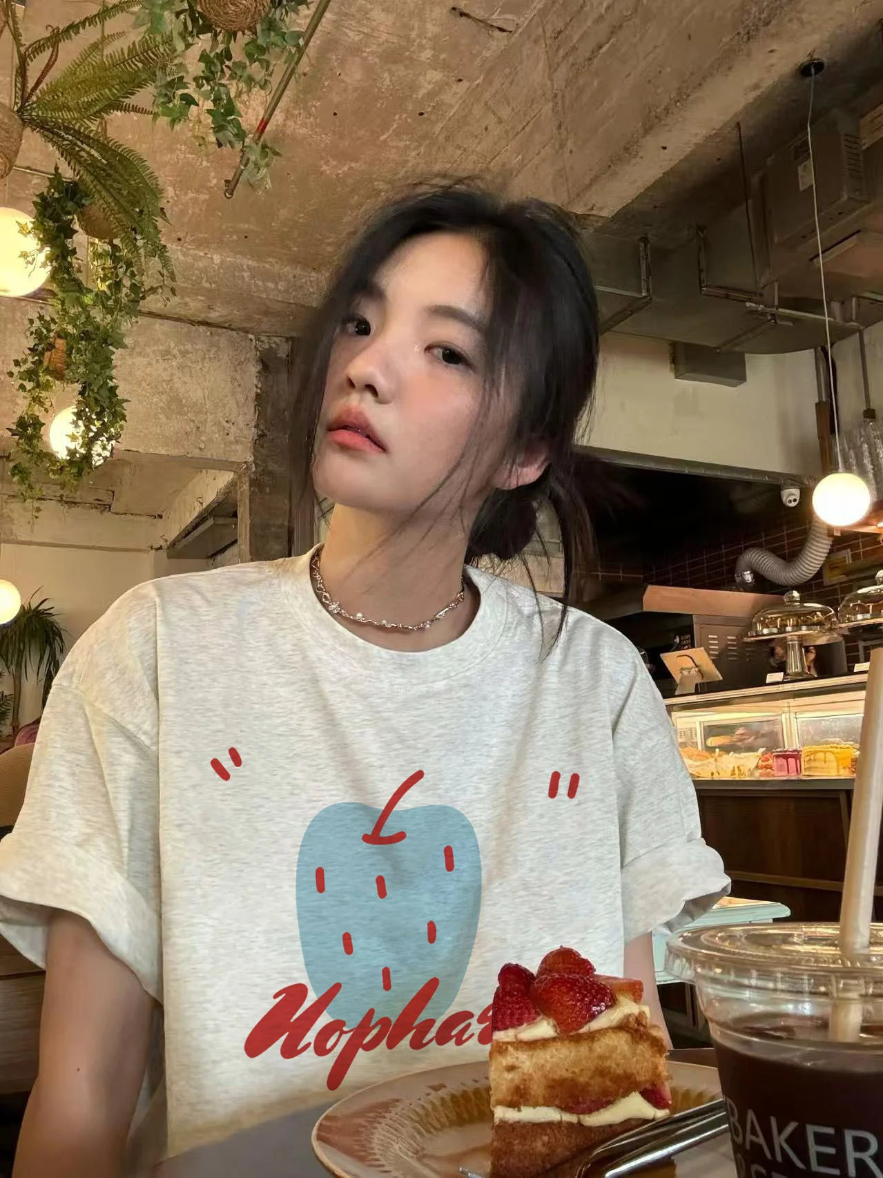 Italy Fashion Street - 신상품 여성용 크루넥 티셔츠, 패션 2026
