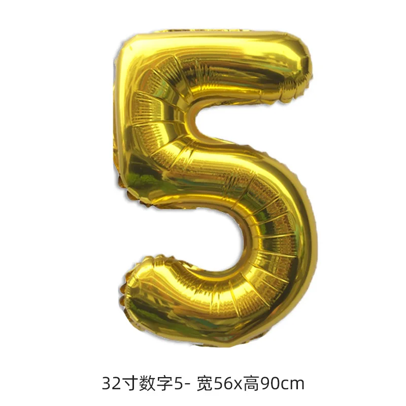 32 Inch Large Number Foil Balloons, Multi Color Digit Balloon 1-9 Number Balloon for Birthday Party Bachelorette Decorations
