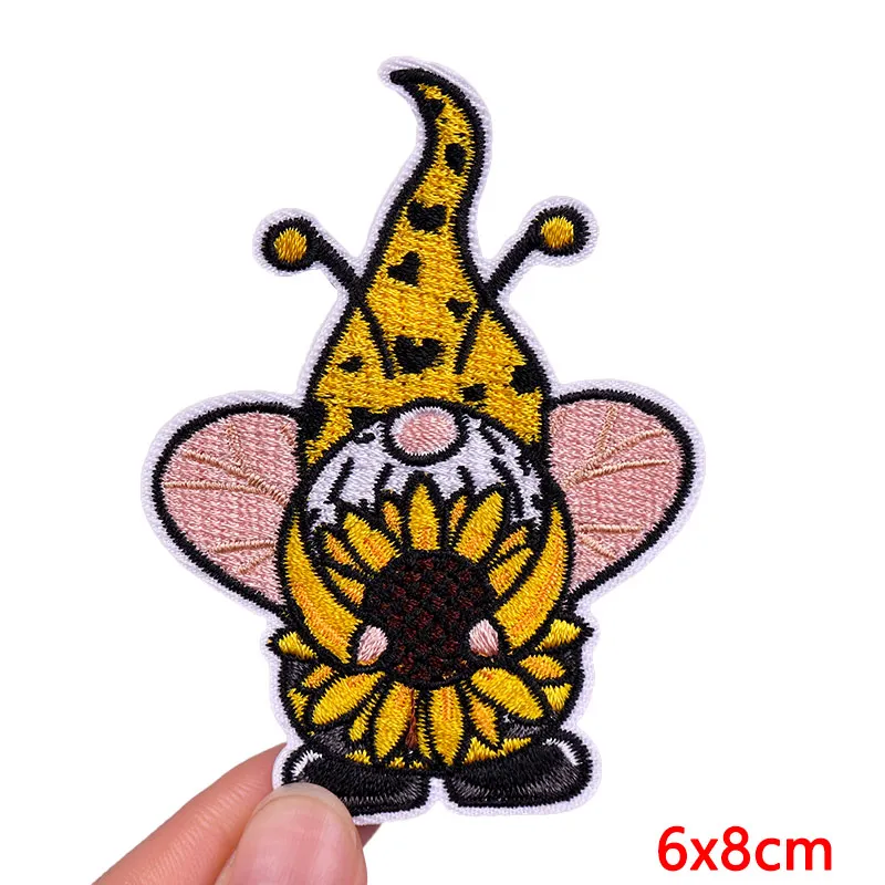 Biene/Blume Patch Cartoon Tier Stickerei Patch Eisen auf Patches für Kleidung gestickte Patches auf Kleidung DIY Näh aufkleber – Detail 23
