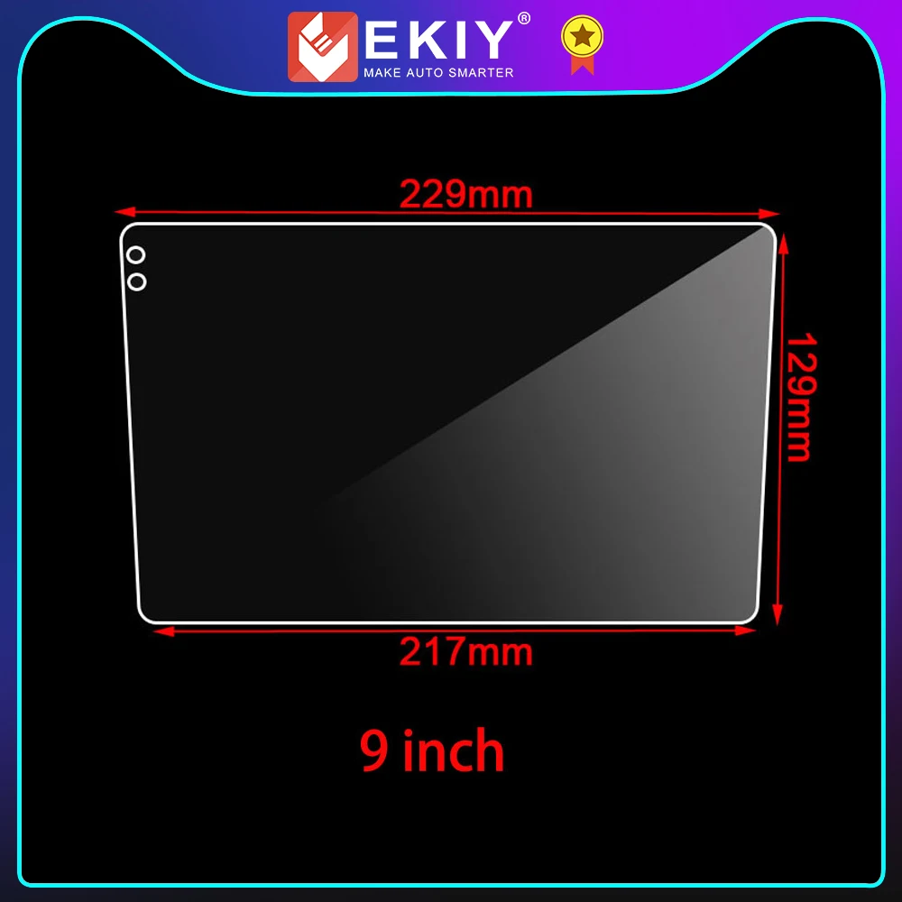 EKIY 9 / 10.1 inch Car Tempered Glass Protective Film car Sticker Navigation GPS stereo touch full LCD screen car accessories