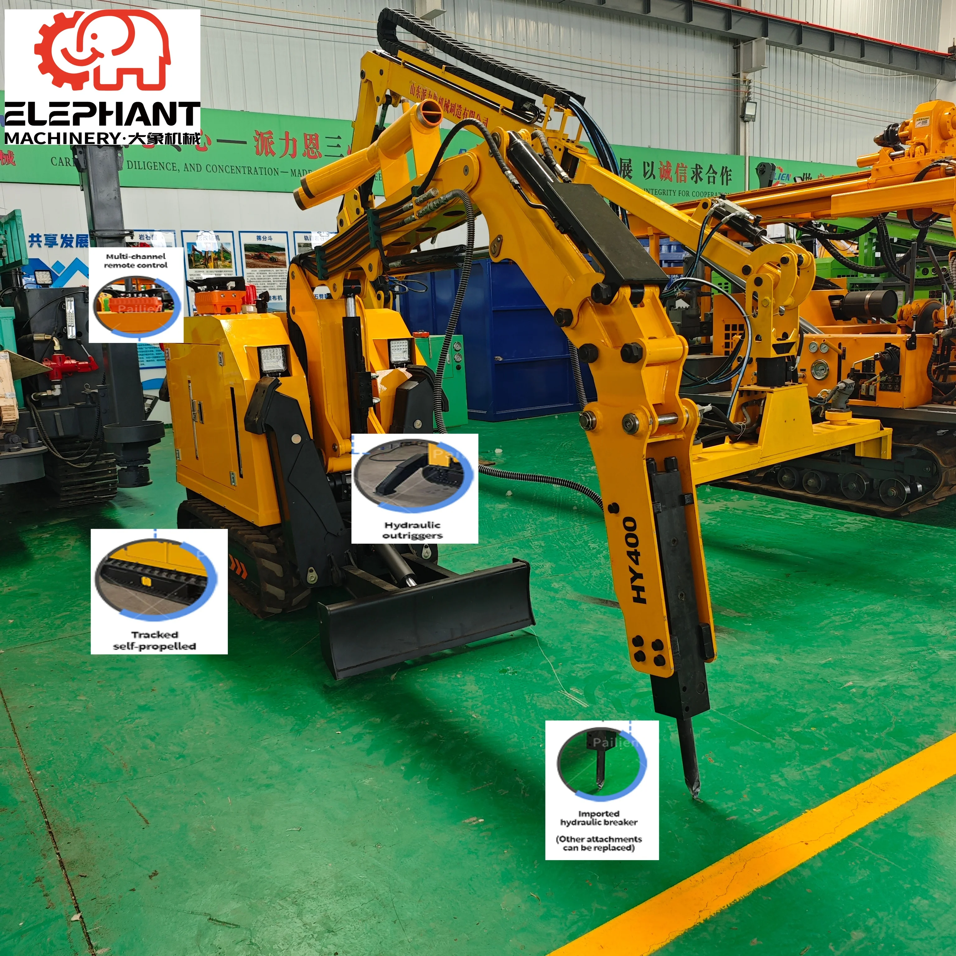 Mini Small Demolition Hammer Robot for Indoor & Narrow Space