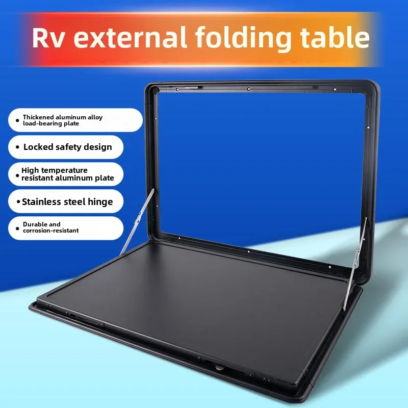 RV external folding dining table, side-mounted table board, external table board trailer modification accessories