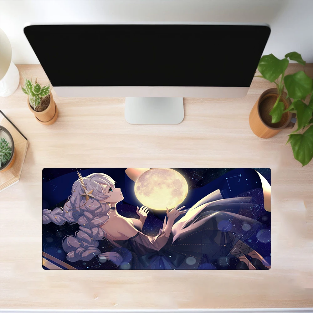 Anime Mouse Pad Gaming Mousepad Cute Girl Large Mouse Mat Game Rubber Laptop Desk Mat Locking Edge Keyboard Mats