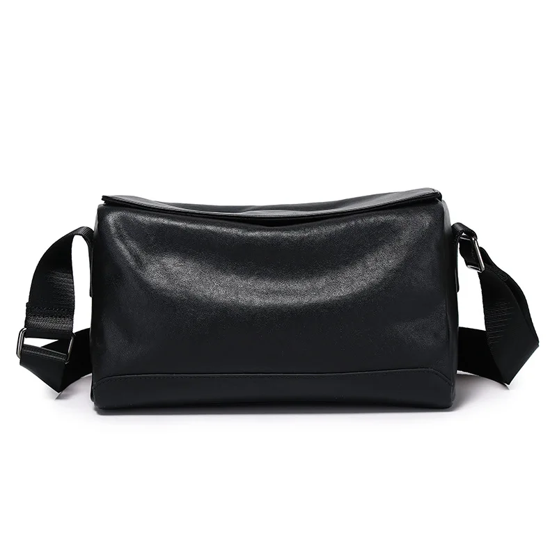 Minimalist New Genuine Leather For Men, High-end Feel, Large Capacity, Light Luxury Vegetable-tanned Cowhide Trendy Men's