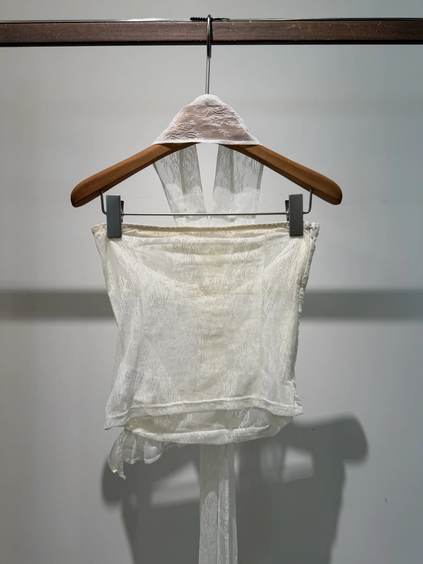 2026 summer new ruffled neck hanging tank top