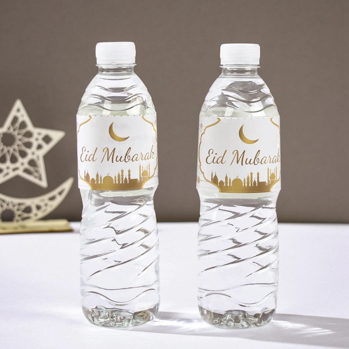 Eid Mubarak Bottle Sticker Ramadan Kareem Decoration for Guests Islamic Muslim Party Decor Festival Eid Al-Fitr Party Supplies