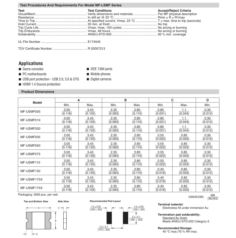 50 Stück PTC1812 Patch-Selbstheilungssicherung 1210 0.05A0.1A0.14A0.2A0.3A0.5A0.75A – Detail 3