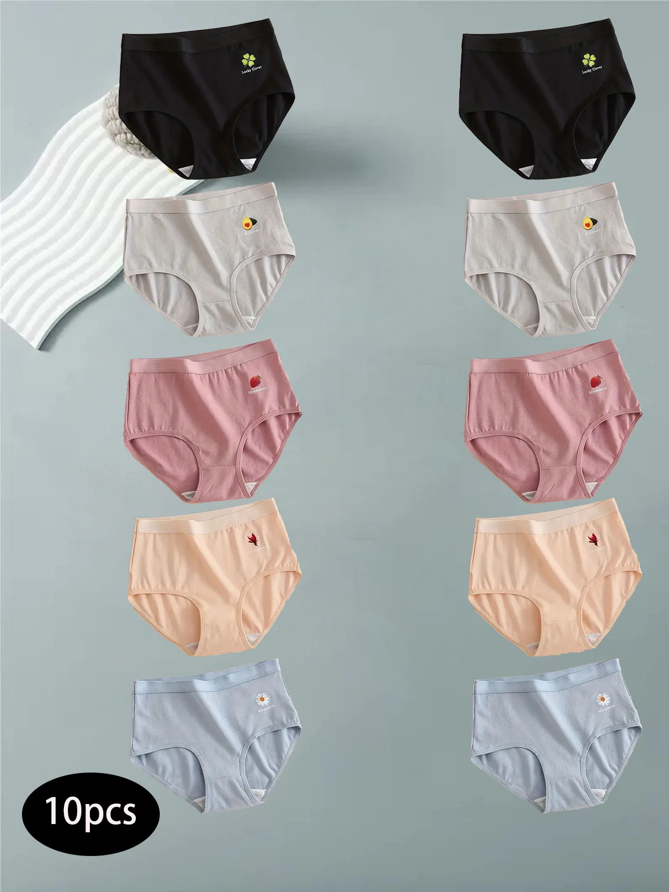 10Pcs/Set Cotton Women Underwear High Quality Sexy Briefs Low Waist Seamless Sports Underpants Intimates Lingerie Wholesale