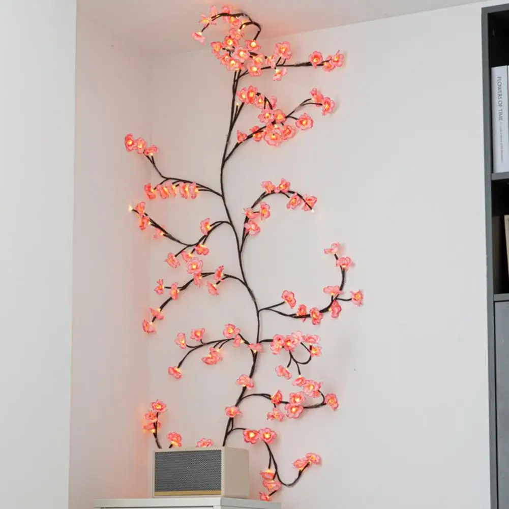 LED Cherry Blossom Vine Light Remote Control Cherry Blossom Light Multiple Lighting Modes LED Tree Branch Lights Home Decor