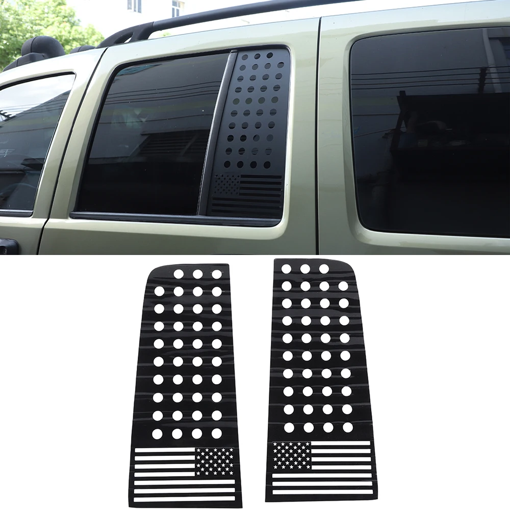 

Rear Door Window Panel Strip Decorate Cover Trim for Jeep Liberty 1999-2004 2005 2006 2007 Car Exterior Accessories PVC Black