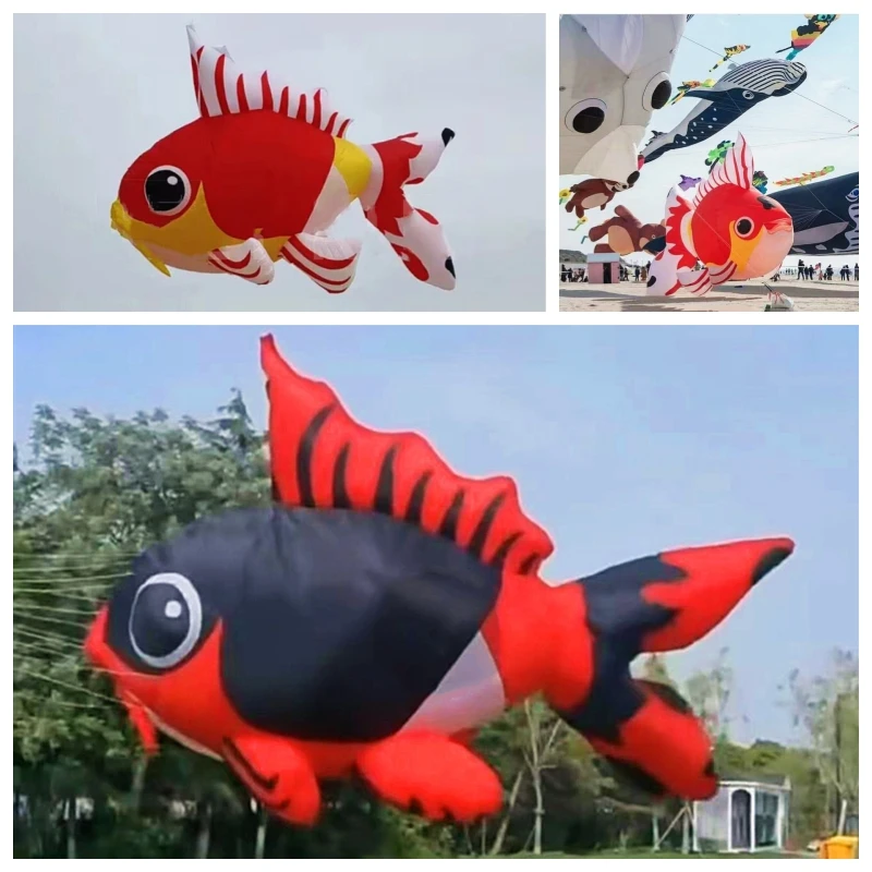 Free Shipping 5m large goldfish kites pendant inflatable alien kites Outdoor play toys professional kite 3d kite figure kitesurf