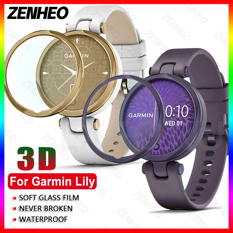 

Protective Film Cover for Garmin Lily Smart Watch 3D Curved Full Edge Screen Protector for Garmin Lily Film Accessories