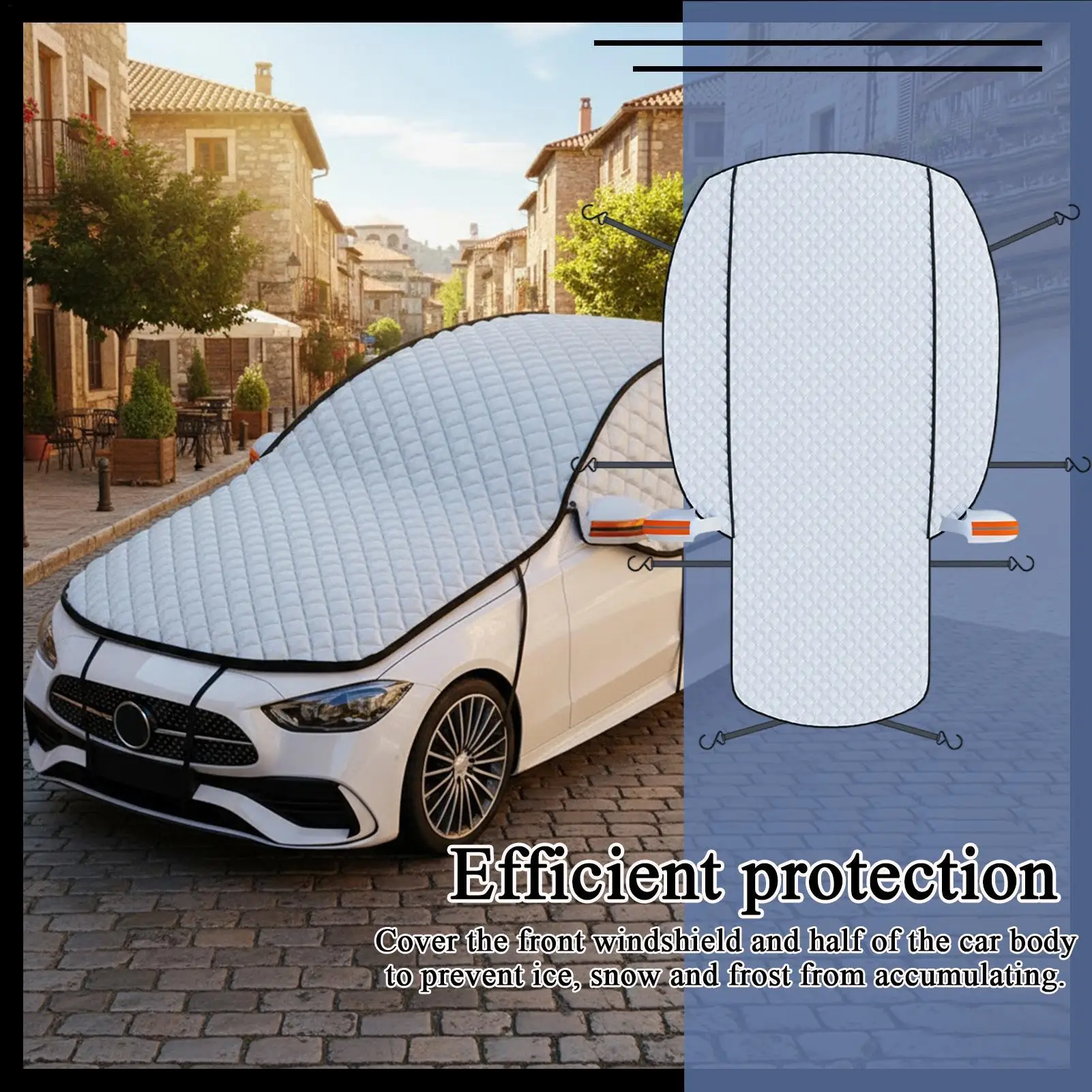 

Лобовое стекло, снежный чехол, складной блокатор, защита от мороза, козырек от солнца, полное покрытие для уличного грузовика в холодную погоду