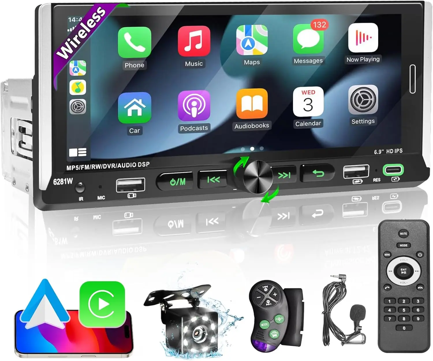 6.9' Wireless Carpl… - image